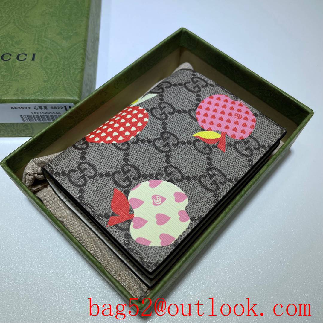 Gucci GG Short Wallet Apples Purse Bag