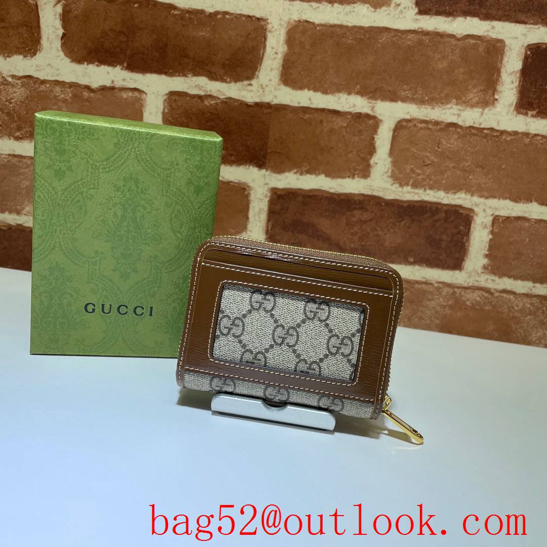 Gucci Horsebit 1955 Short Wallet Brown Coin Purse Bag