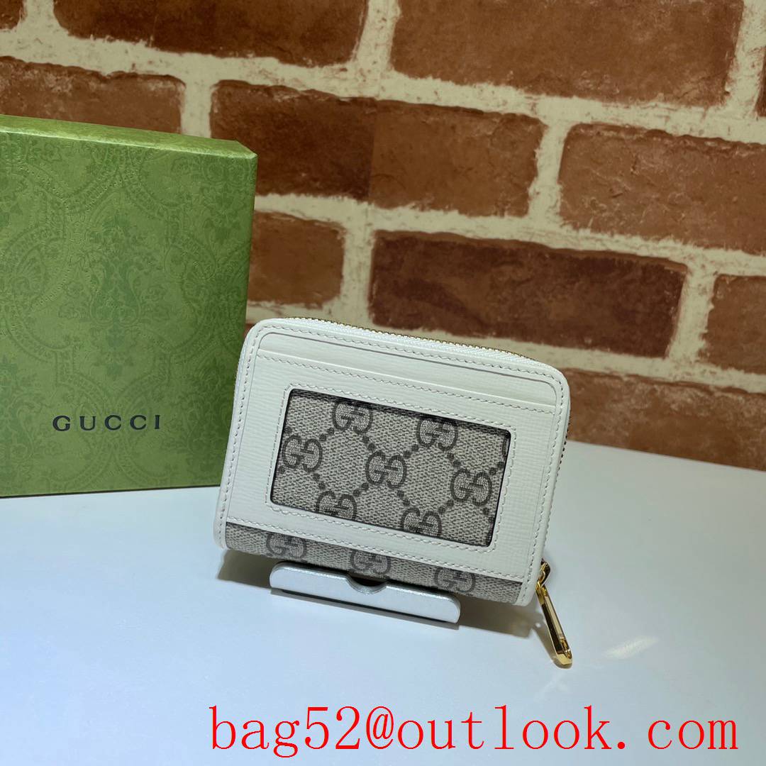 Gucci Horsebit 1955 Short Cream Wallet Coin Purse Bag