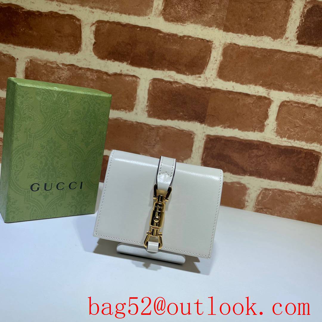 Gucci Jackie 1961 cream card holder leather Wallet Purse