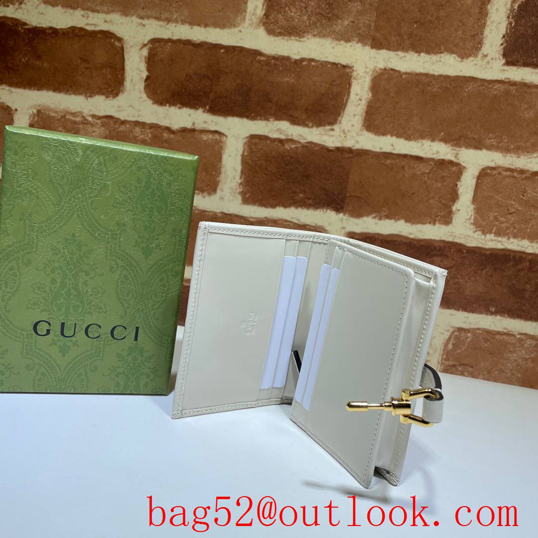 Gucci Jackie 1961 cream card holder leather Wallet Purse