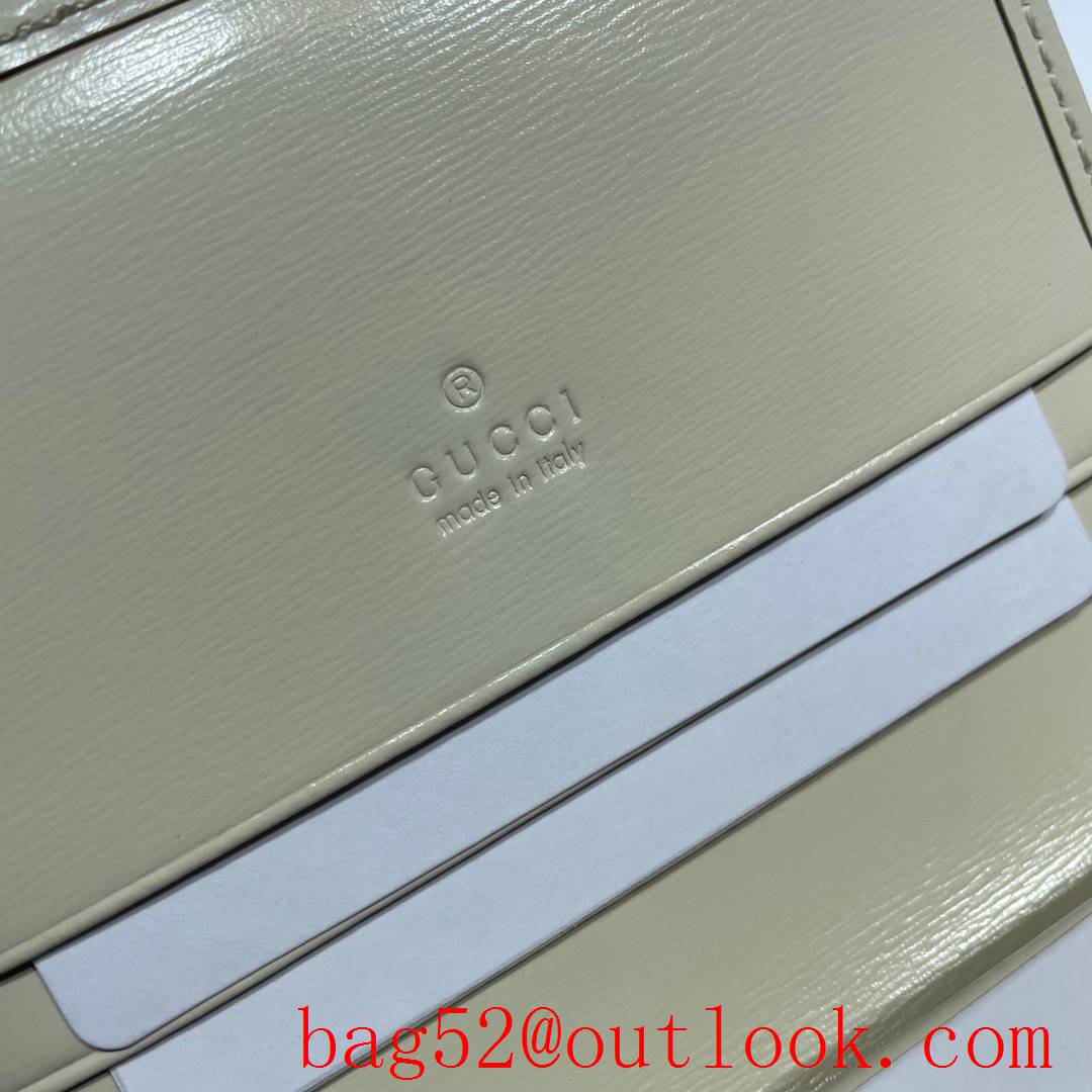 Gucci Jackie 1961 cream card holder leather Wallet Purse