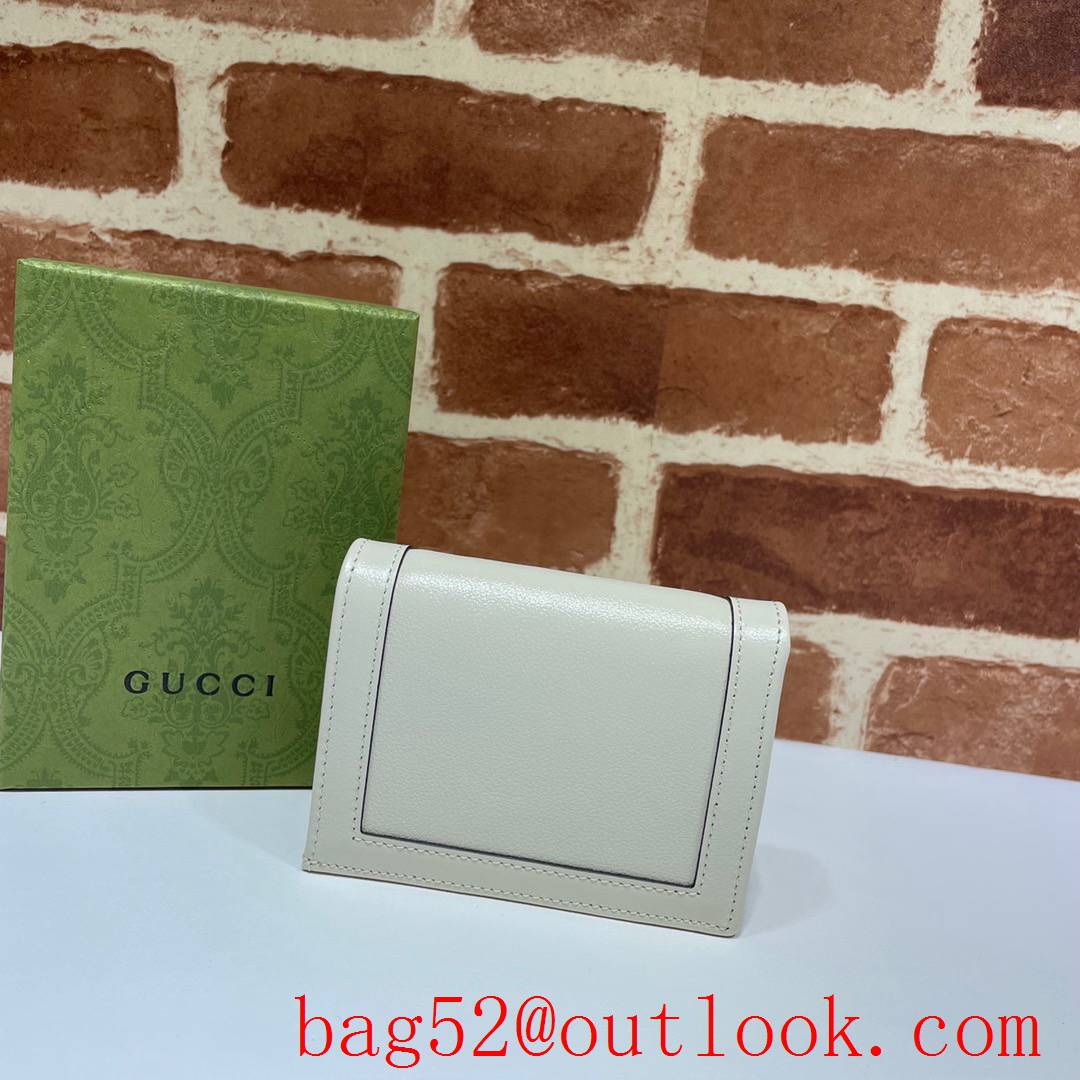 Gucci Diana GG small Card Holder Cream leather Wallet Purse 