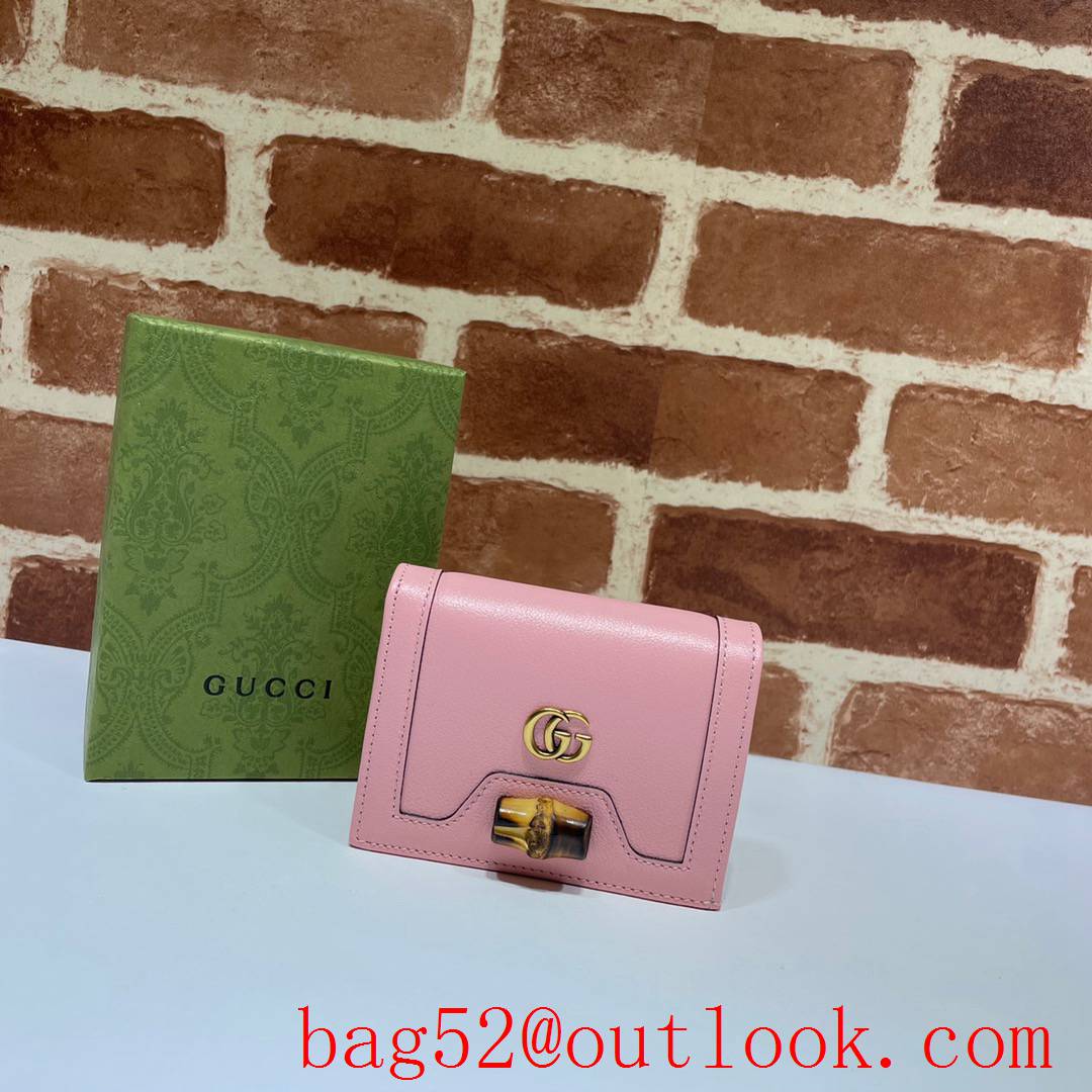 Gucci Diana GG leather Pink Card Holder Wallet Purse