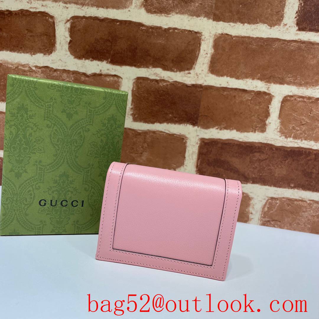 Gucci Diana GG leather Pink Card Holder Wallet Purse