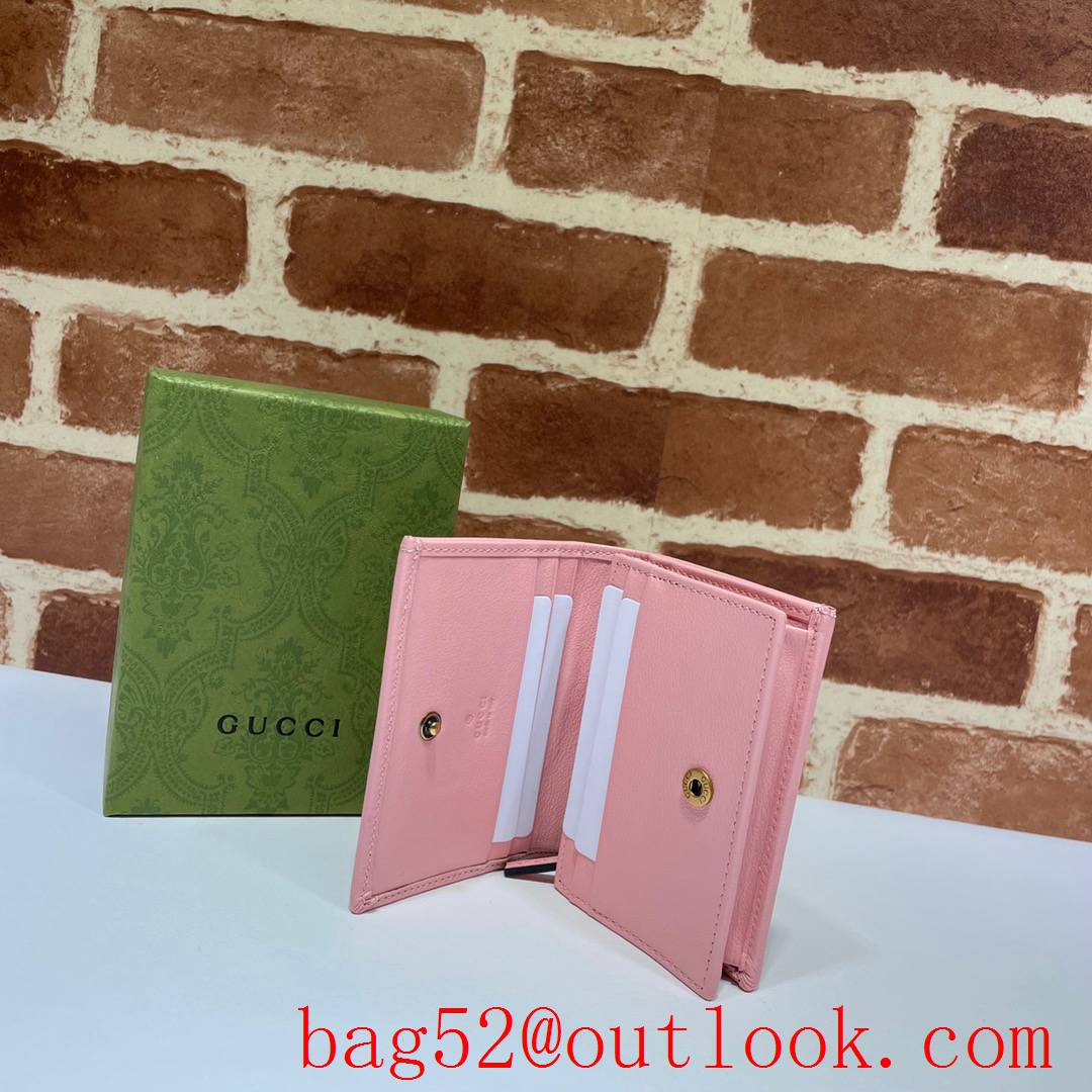 Gucci Diana GG leather Pink Card Holder Wallet Purse