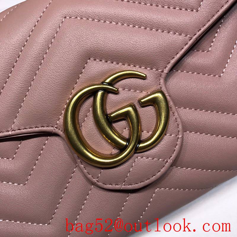 Gucci GG Marmont Small leather chain nude Shoulder Bag