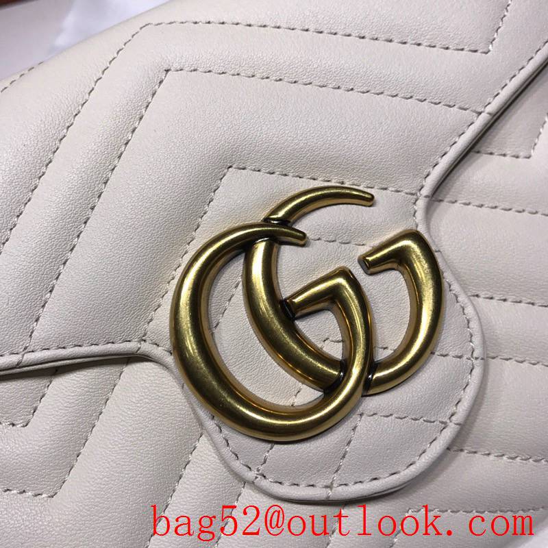 Gucci GG Marmont Small leather chain cream Shoulder Bag