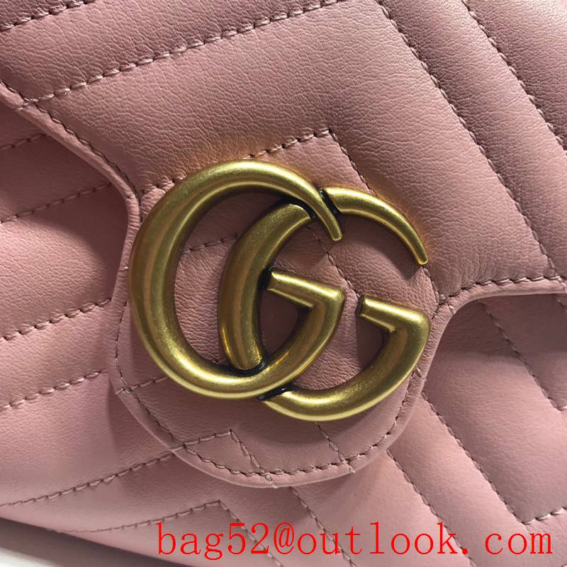 Gucci GG Marmont Small leather chain pink Shoulder Bag