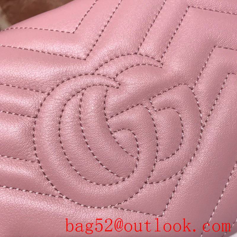 Gucci GG Marmont Small leather chain pink Shoulder Bag