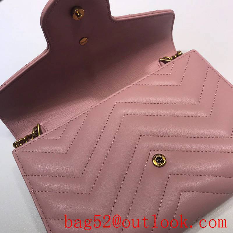 Gucci GG Marmont Small leather chain pink Shoulder Bag