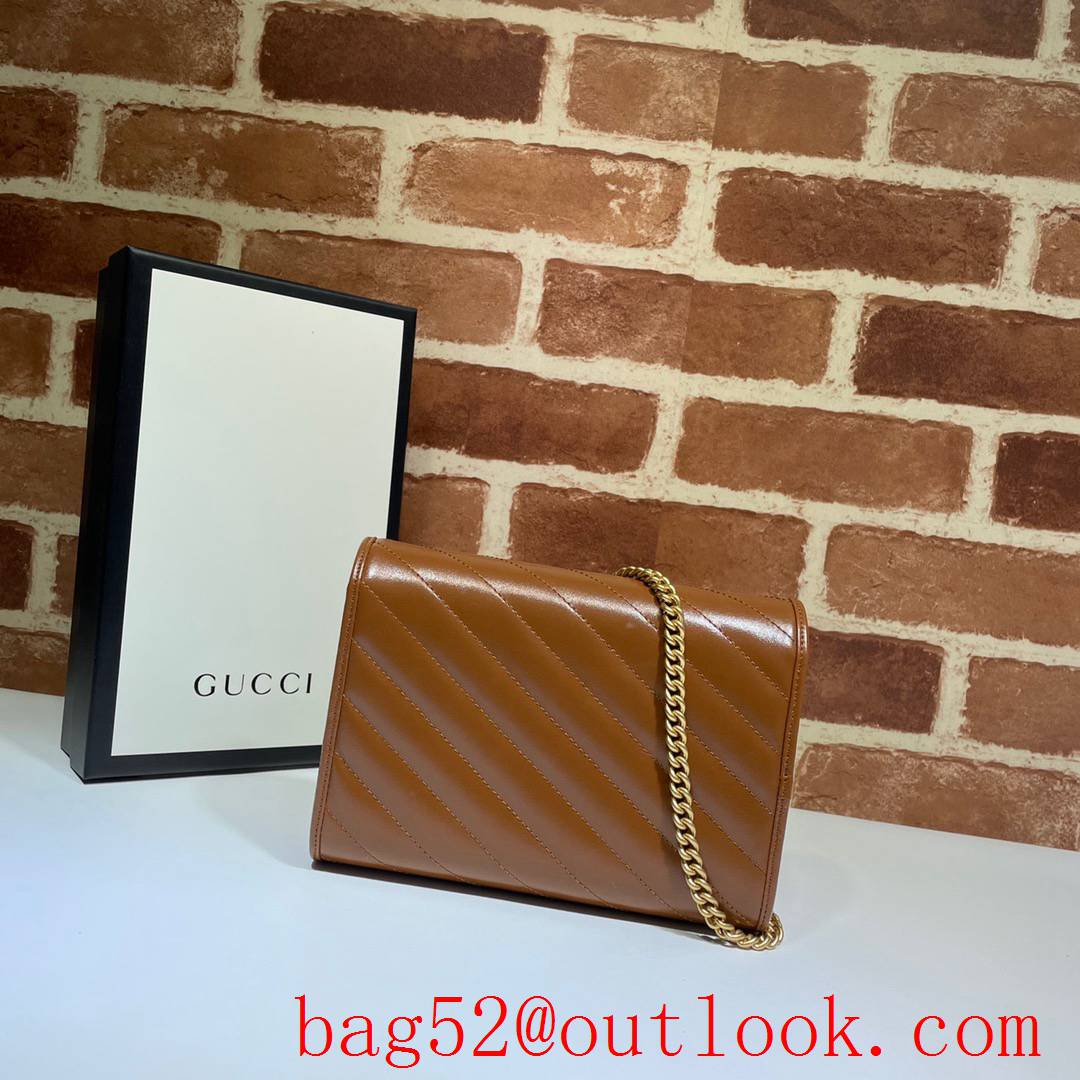 Gucci GG Marmont Small leather chain brown Shoulder Bag