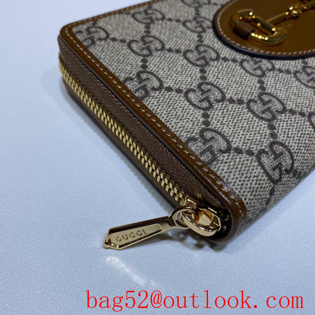 Gucci Horsebit 1955 Long Wallet Brown Purse