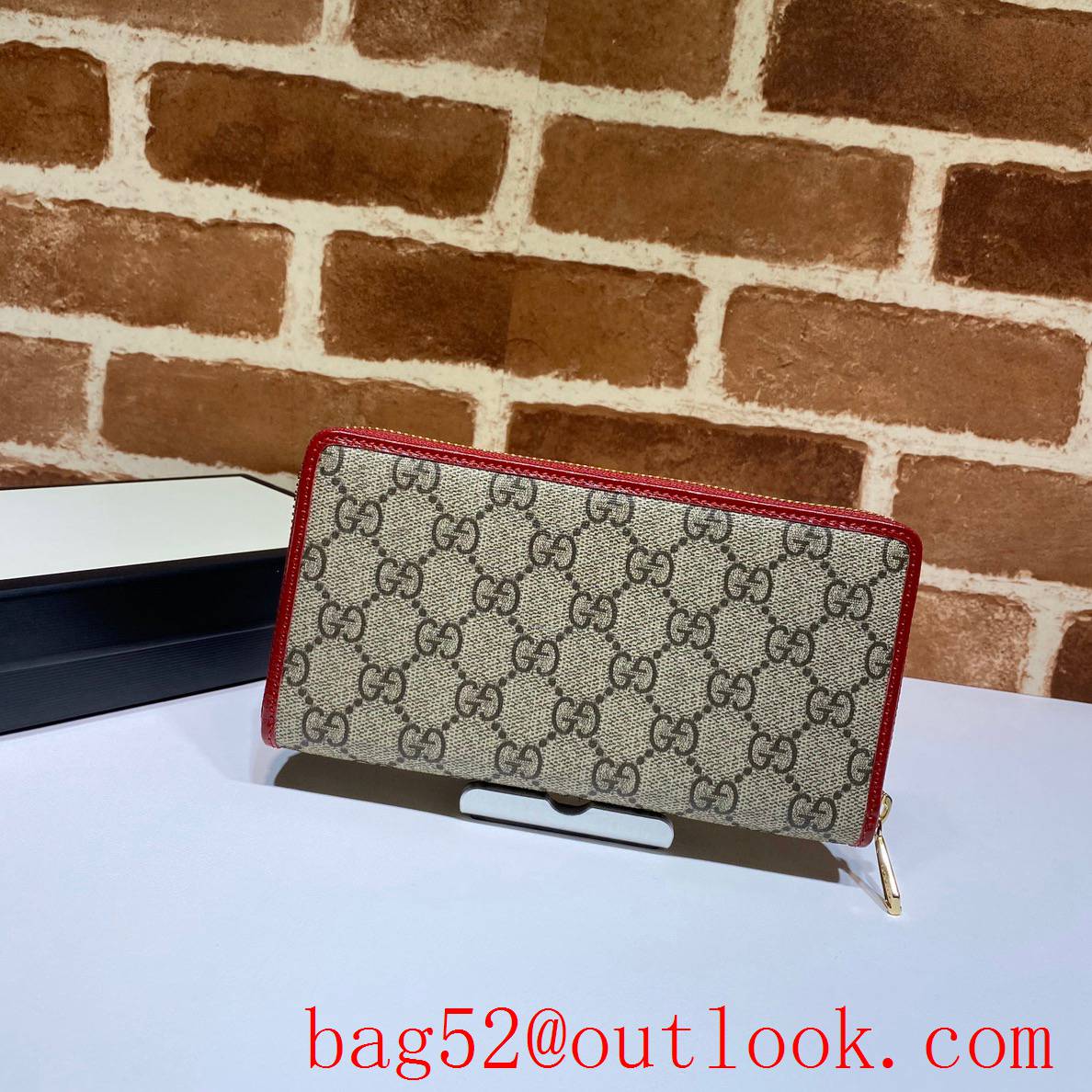 Gucci Horsebit 1955 Long Wallet red Purse