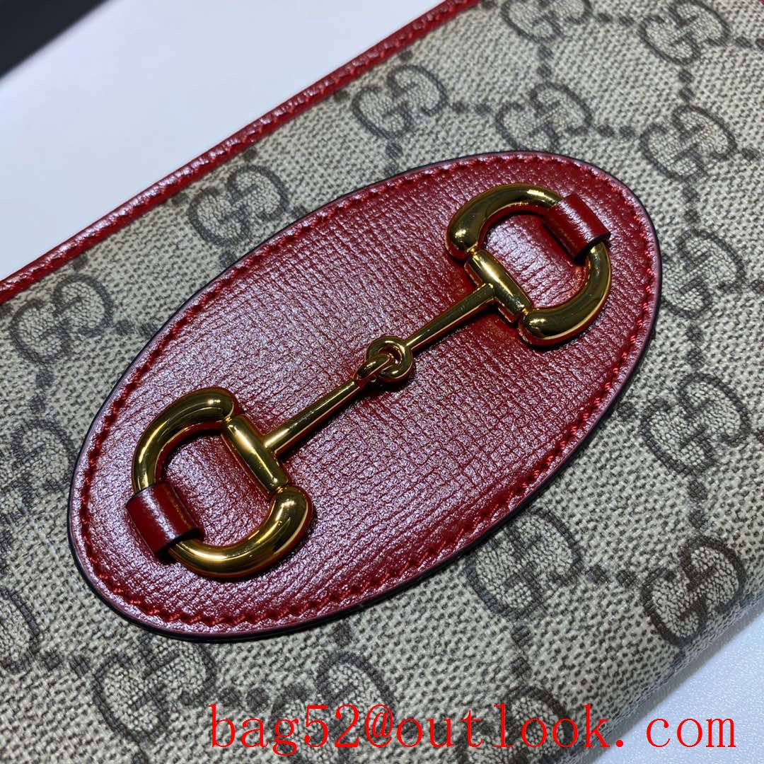 Gucci Horsebit 1955 Long Wallet red Purse