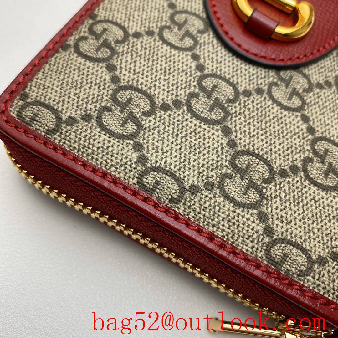 Gucci Horsebit 1955 Long Wallet red Purse