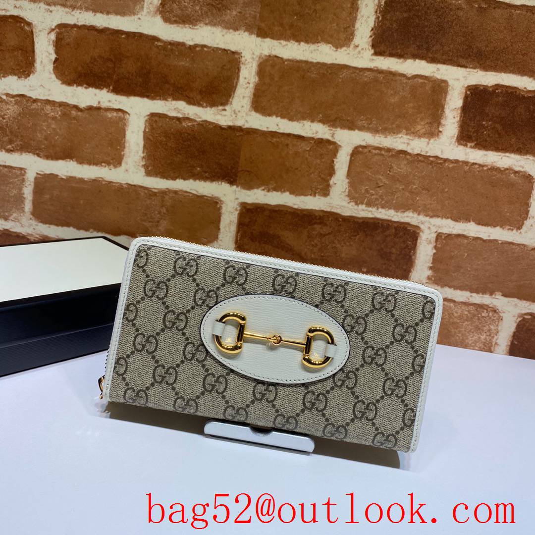 Gucci Horsebit 1955 Long Wallet cream Purse