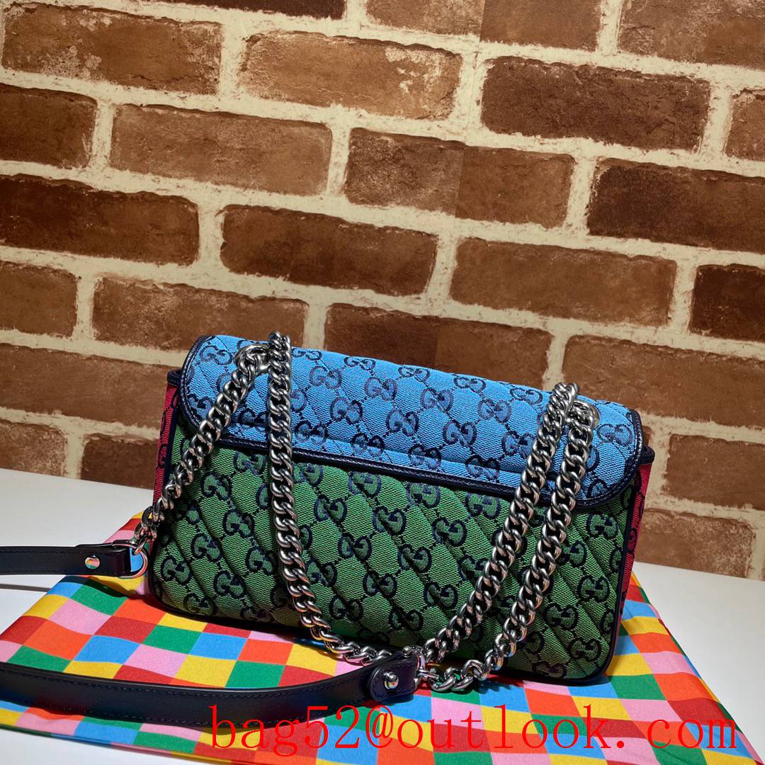 Gucci GG Marmont 26cm Multicolor chain Shoulder Bag