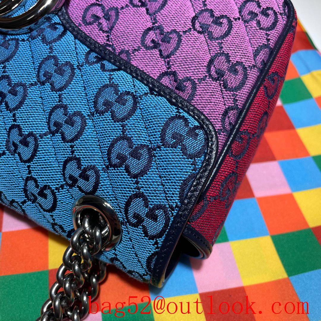 Gucci GG Marmont 26cm Multicolor chain Shoulder Bag