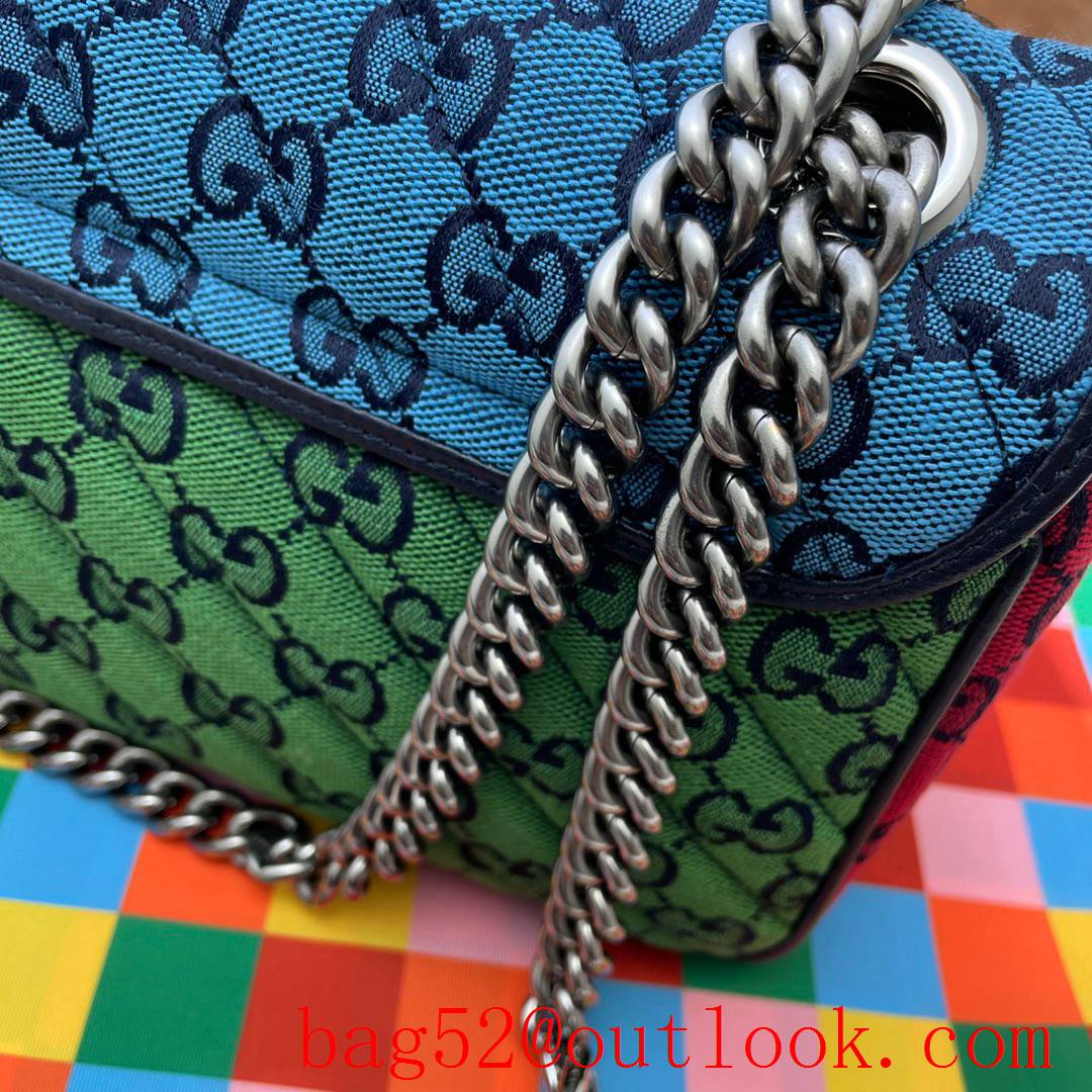 Gucci GG Marmont 26cm Multicolor chain Shoulder Bag