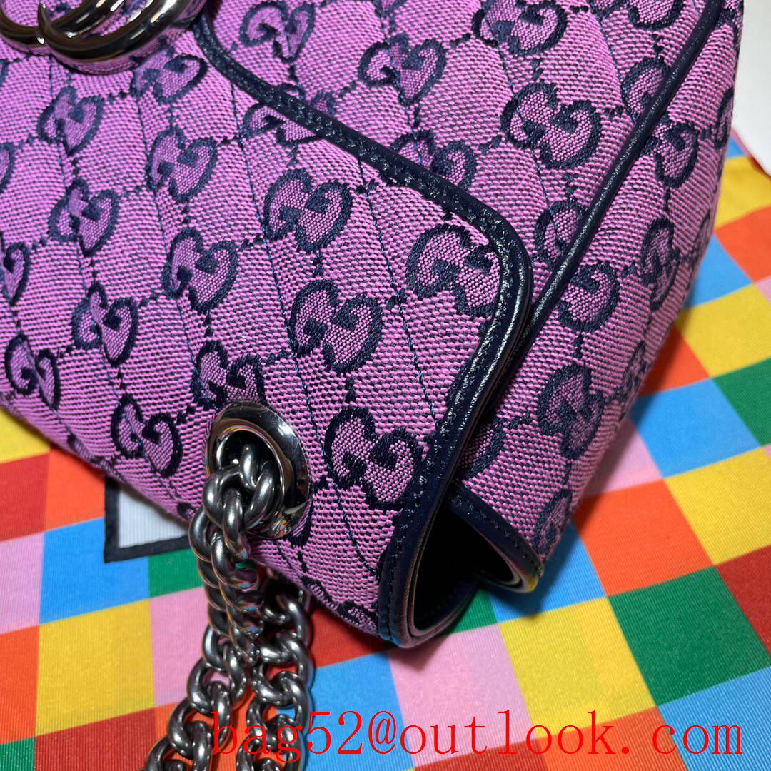 Gucci GG Marmont 26cm pink Multicolor chain Shoulder Bag purse