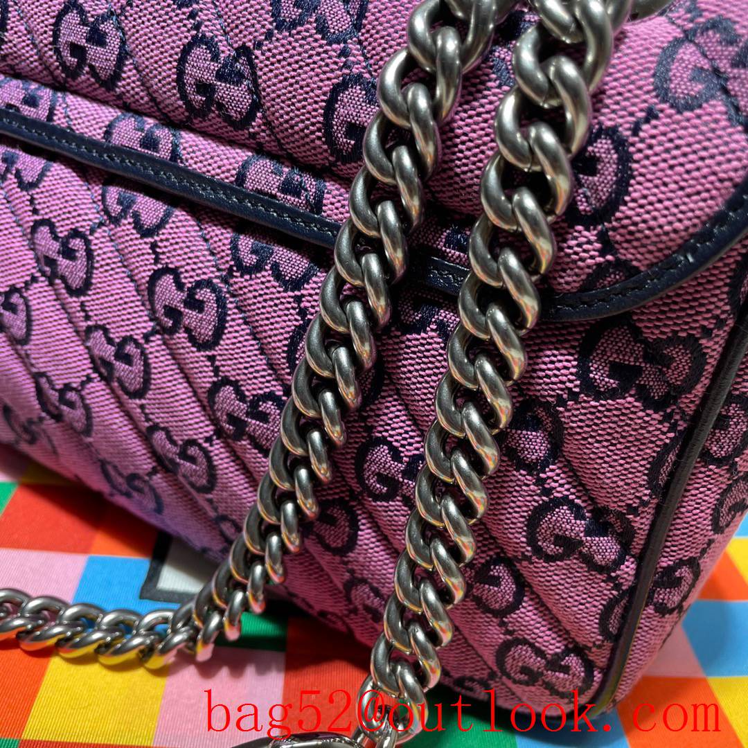 Gucci GG Marmont 26cm pink Multicolor chain Shoulder Bag purse