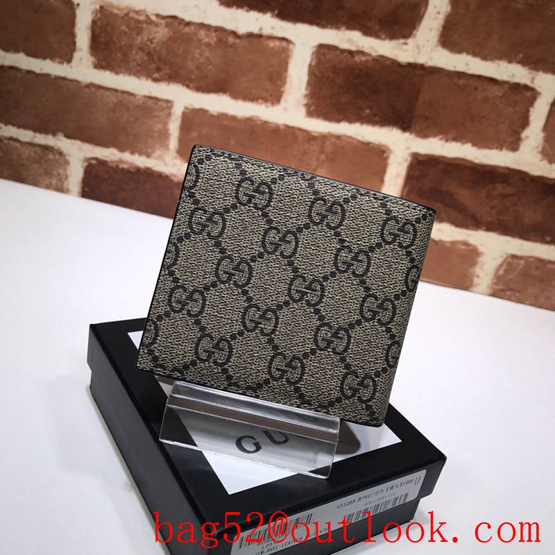 Gucci GG Supreme Men Short Wallet Tiger Purse