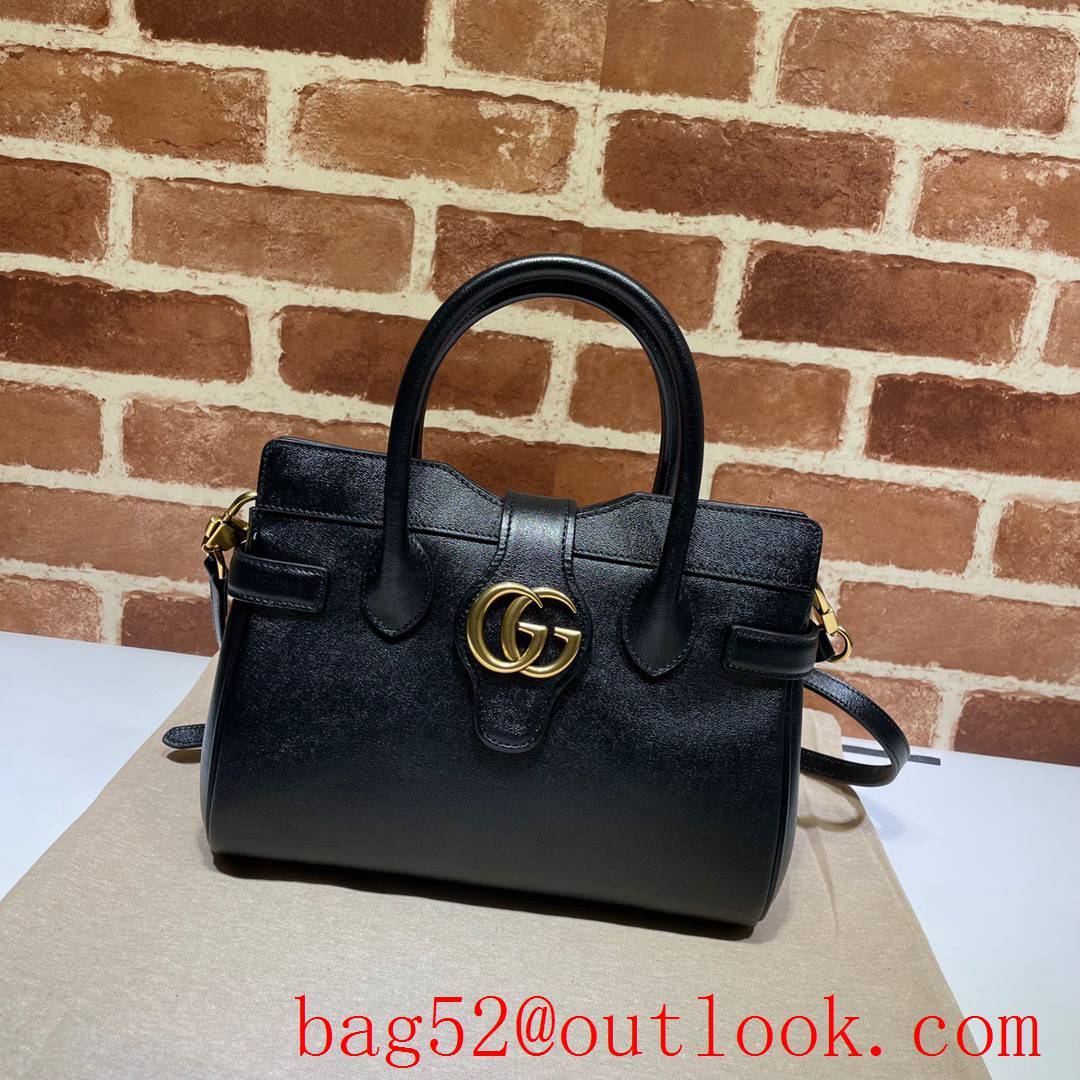 Gucci GG cowhide black Shoulder Bag Handbag tote