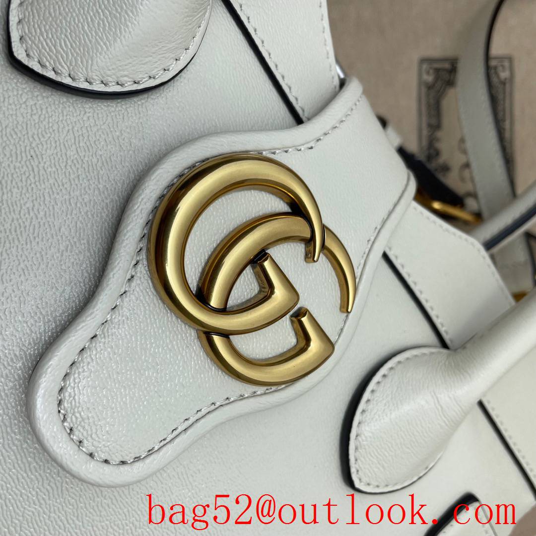 Gucci GG cowhide cream Shoulder Bag Handbag tote