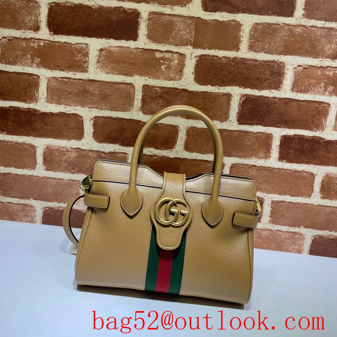 Gucci GG cowhide tan Shoulder Bag Handbag small tote
