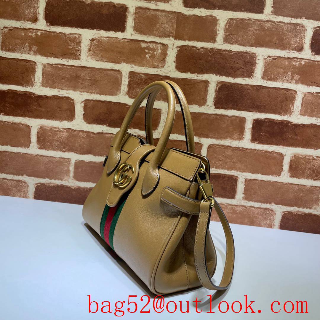 Gucci GG cowhide tan Shoulder Bag Handbag small tote