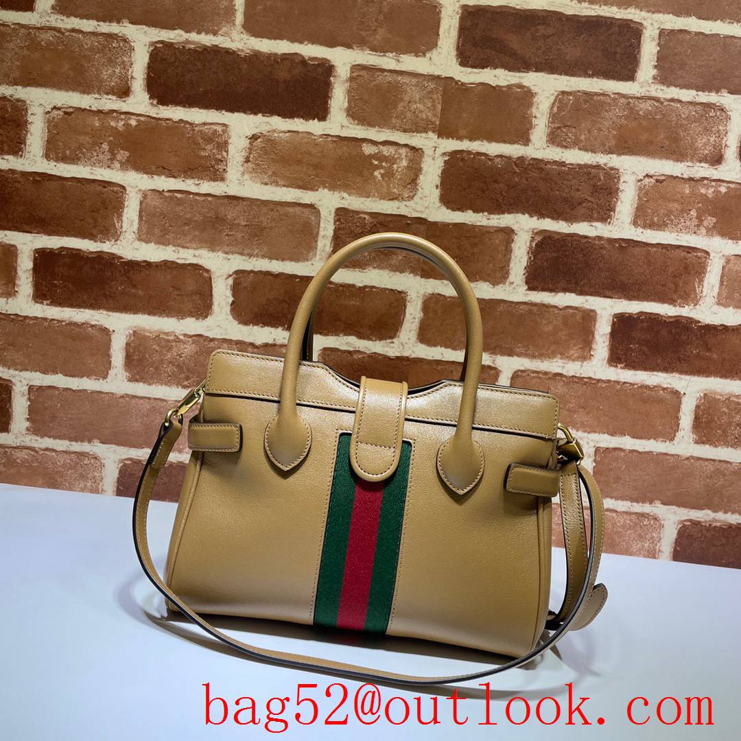 Gucci GG cowhide tan Shoulder Bag Handbag small tote