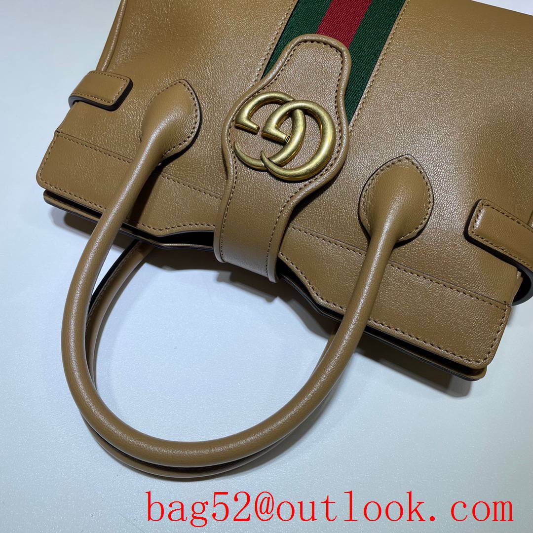 Gucci GG cowhide tan Shoulder Bag Handbag small tote