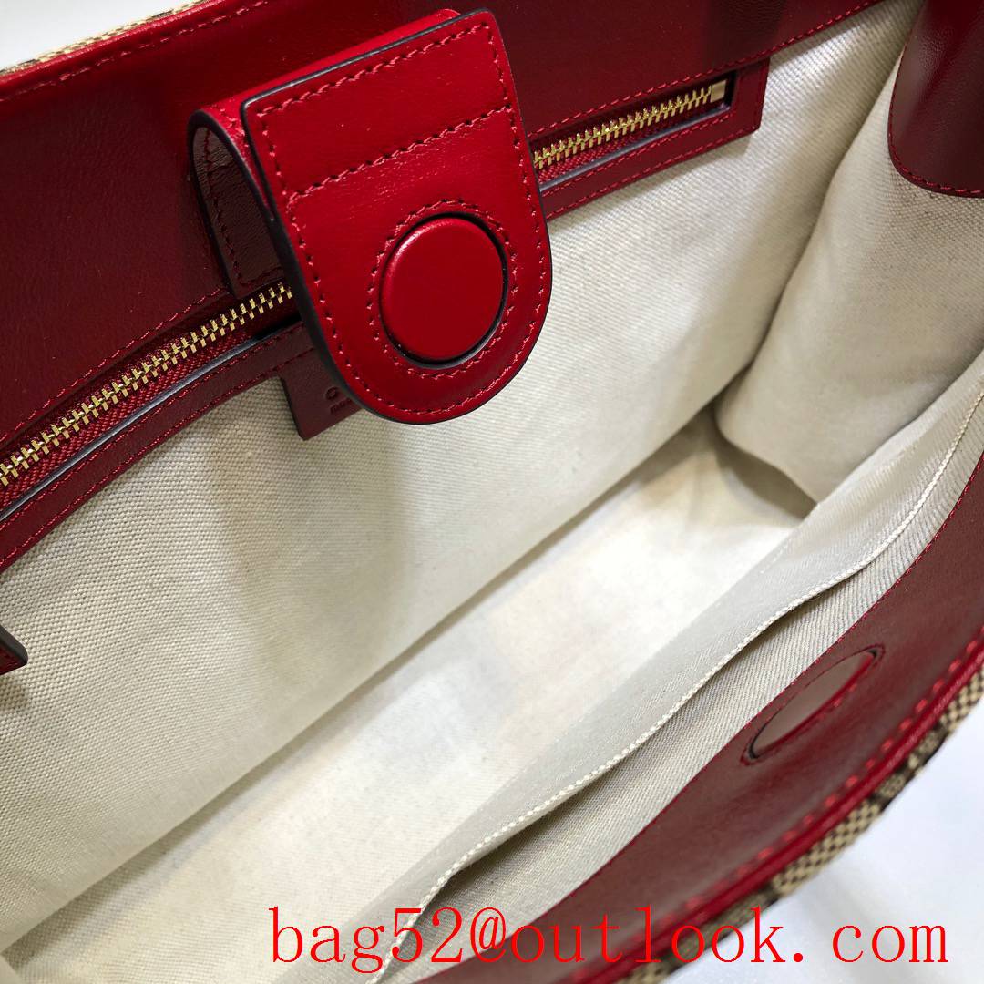 Gucci Horsebit Large red tote bag