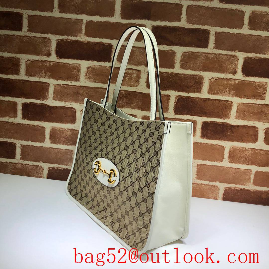 Gucci Horsebit Large cream tote bag