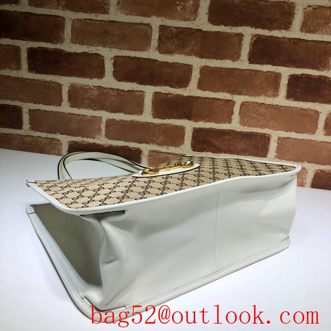 Gucci Horsebit Large cream tote bag