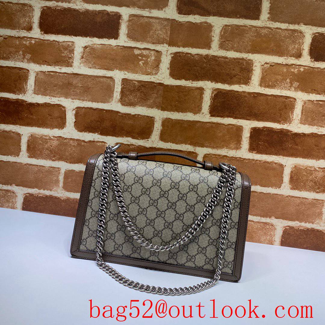 Gucci Dionysus GG leather Supreme chain brown Shoulder Bag
