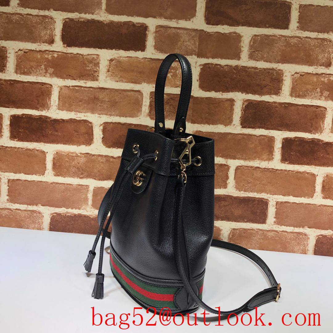 Gucci Ophidia black calfskin Small Bucket Shoulder Bag