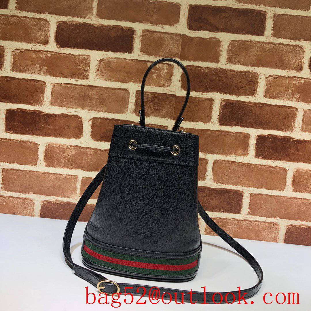 Gucci Ophidia black calfskin Small Bucket Shoulder Bag