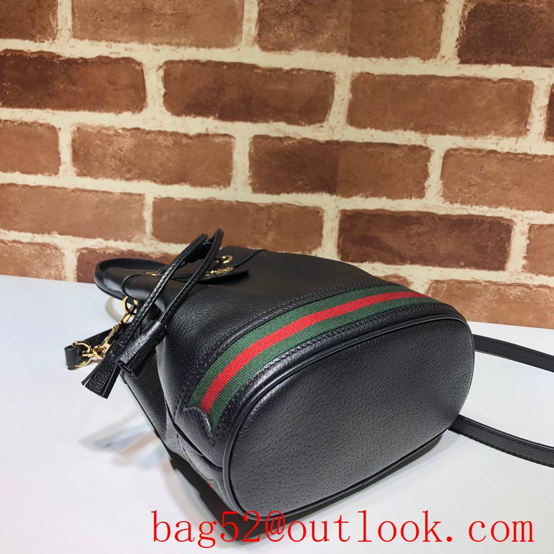 Gucci Ophidia black calfskin Small Bucket Shoulder Bag