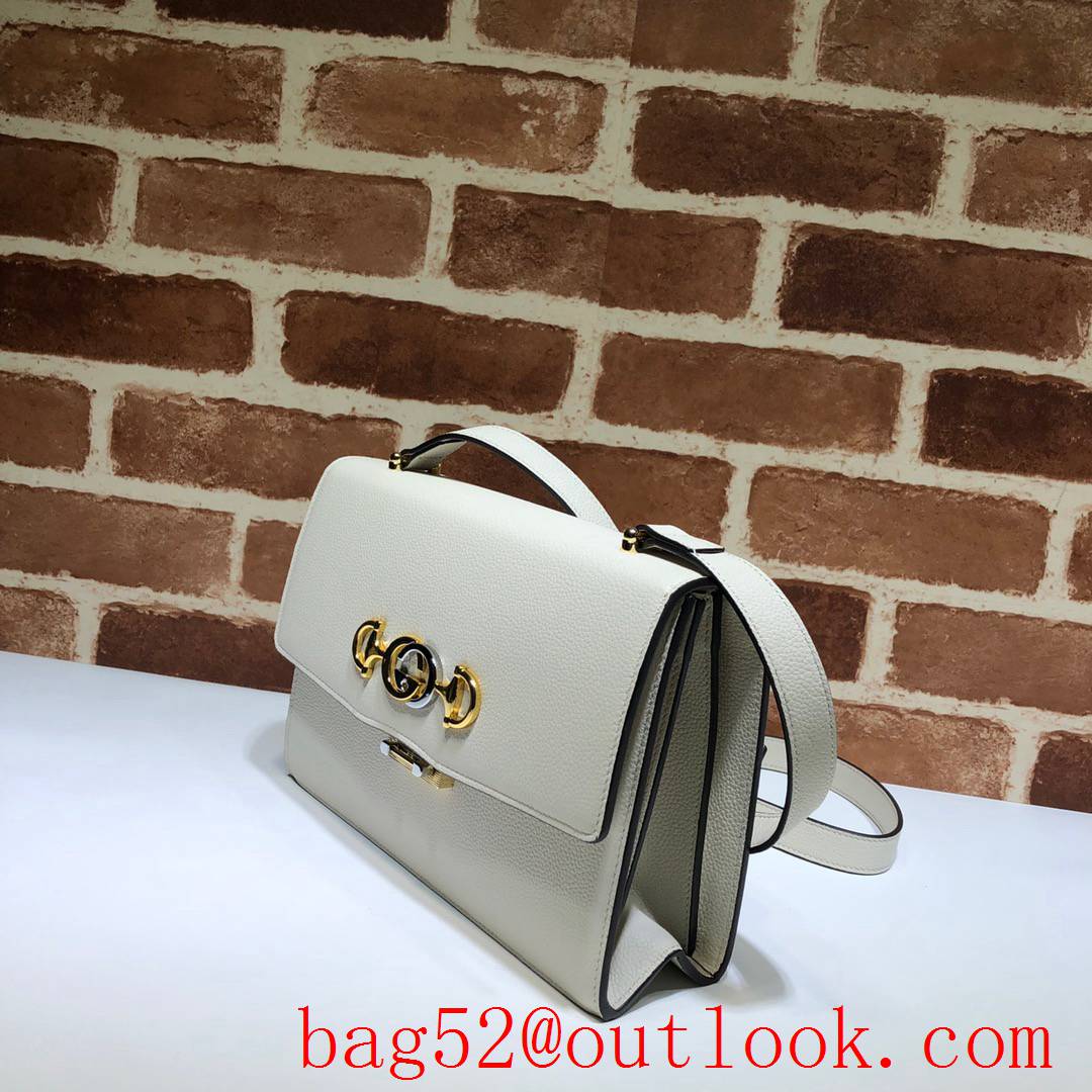 Gucci Zumi Horsebit cream Grained calfskin Shoulder Bag