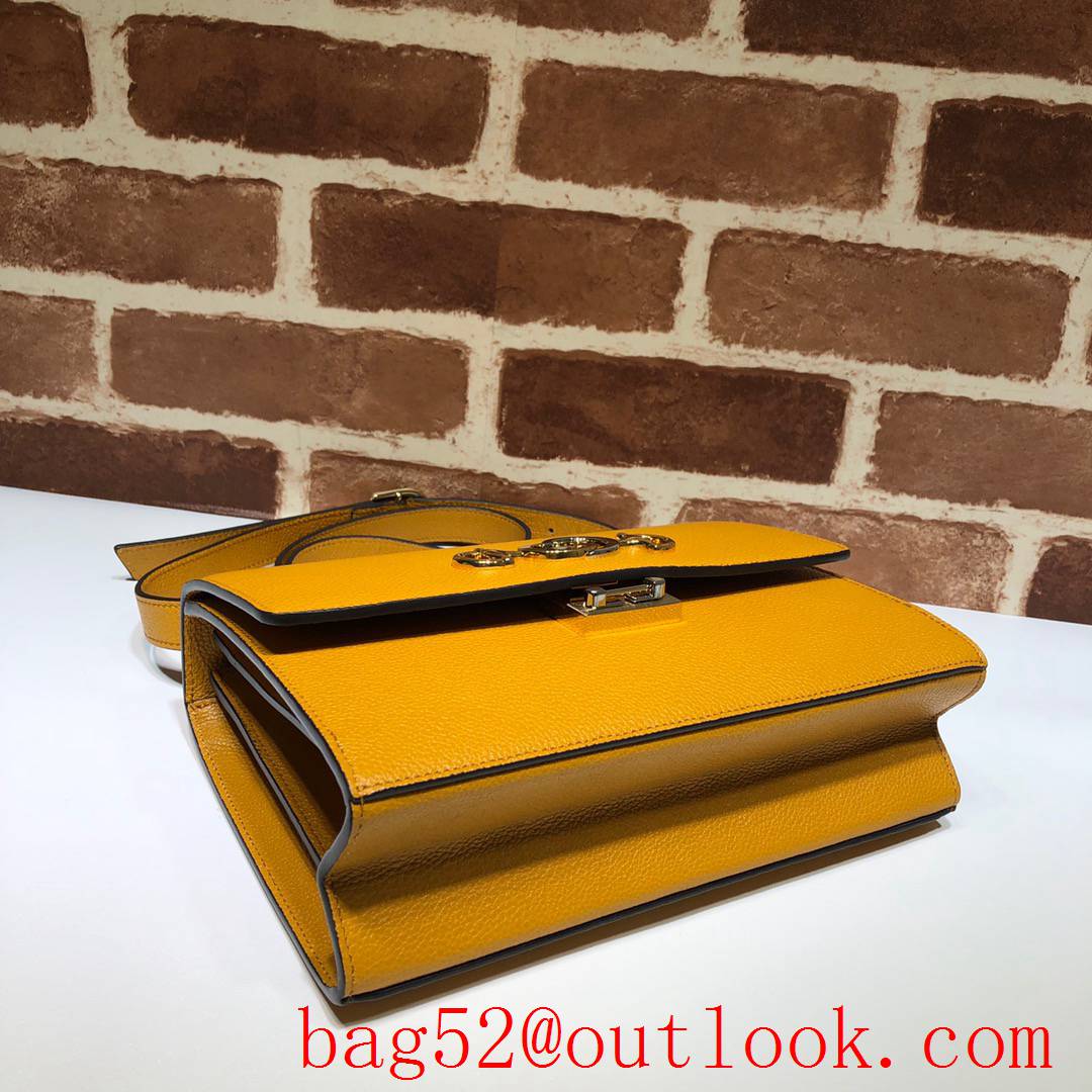 Gucci Zumi Horsebit yellow Grained calfskin Shoulder Bag