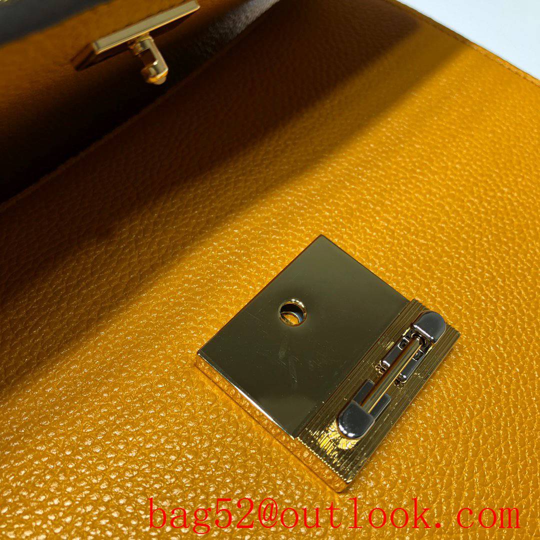 Gucci Zumi Horsebit yellow Grained calfskin Shoulder Bag