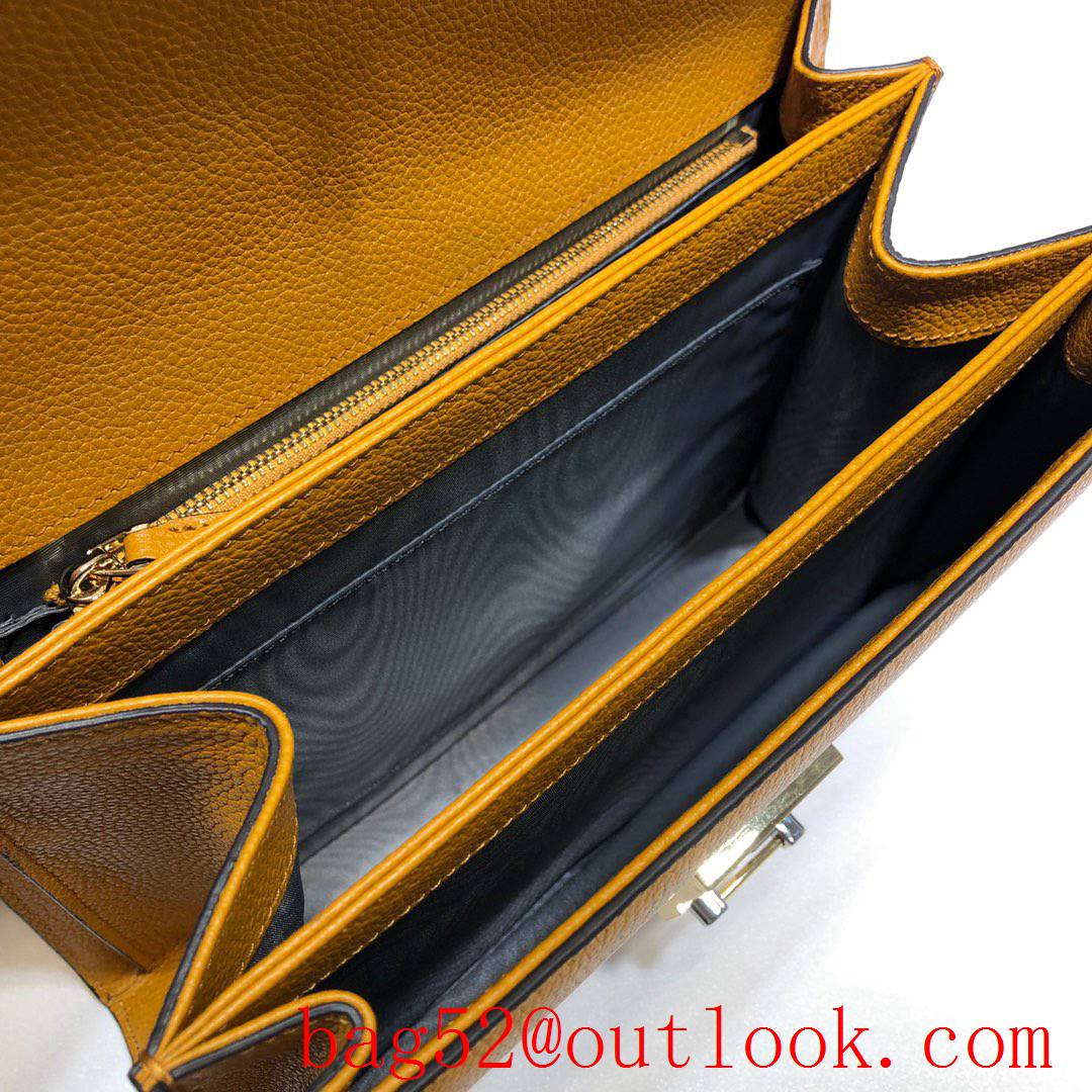 Gucci Zumi Horsebit yellow Grained calfskin Shoulder Bag