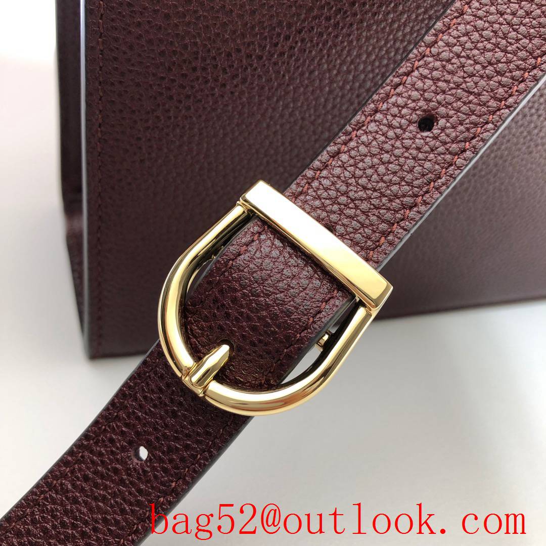 Gucci Zumi Horsebit wine Grained calfskin Shoulder Bag