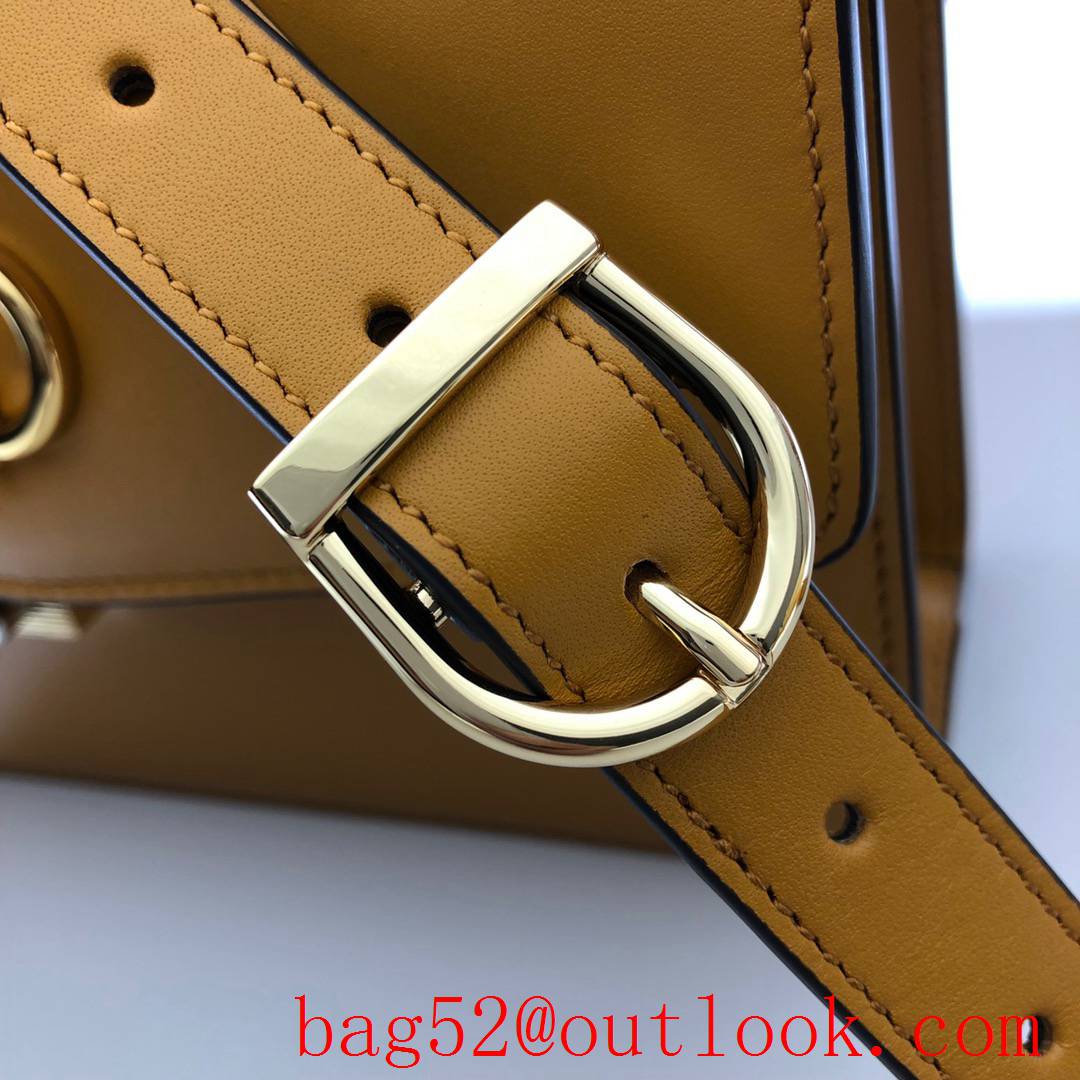 Gucci Zumi Horsebit Smooth yellow Leather Shoulder Bag