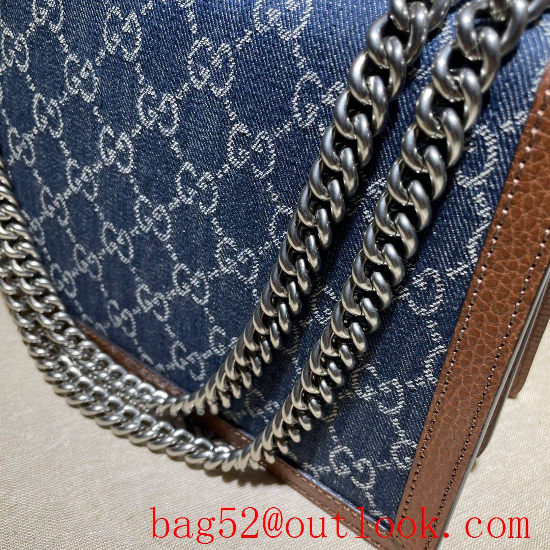 Gucci GG Denim Dionysus chain Shoulder Bag