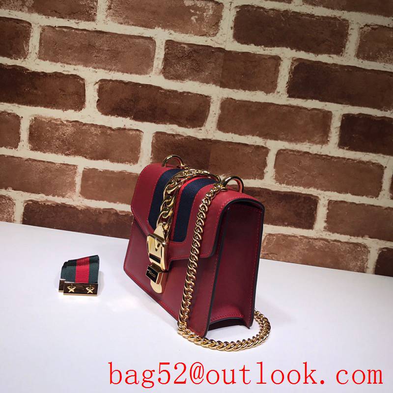 Gucci Sylvie Mini chain red Shoulder Bag