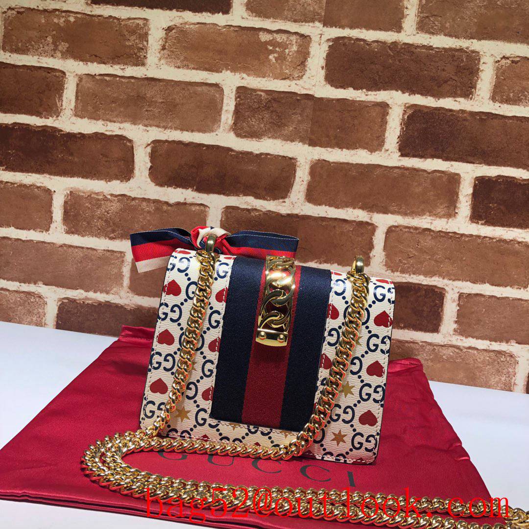 Gucci Sylvie Mini chain tri-color Shoulder Bag