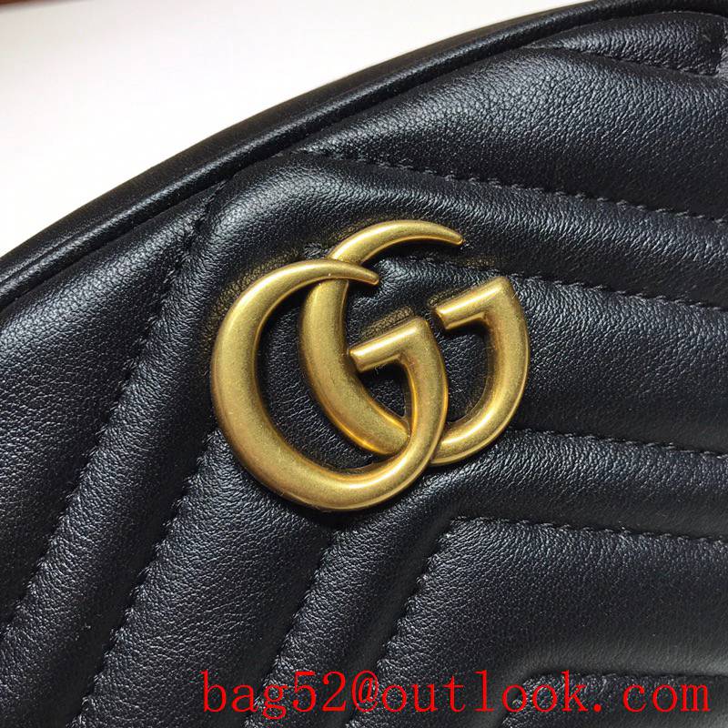 Gucci GG Marmont calfskin black Belt Bag